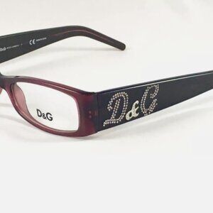 D&G by Dolce & Gabbana Eyeglasses, Burgundy - Elegant. Bold. Stylish